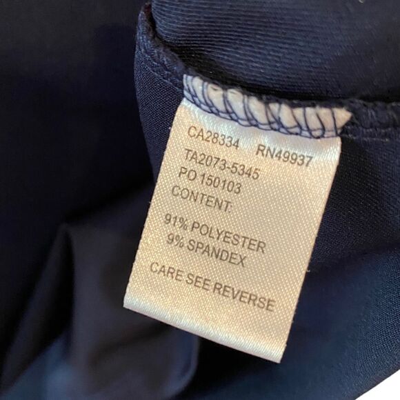 Tail Sz S Navy Blue Orange Colorblock Athletic Golf Pickleball Tennis Tank Top - Picture 4 of 5